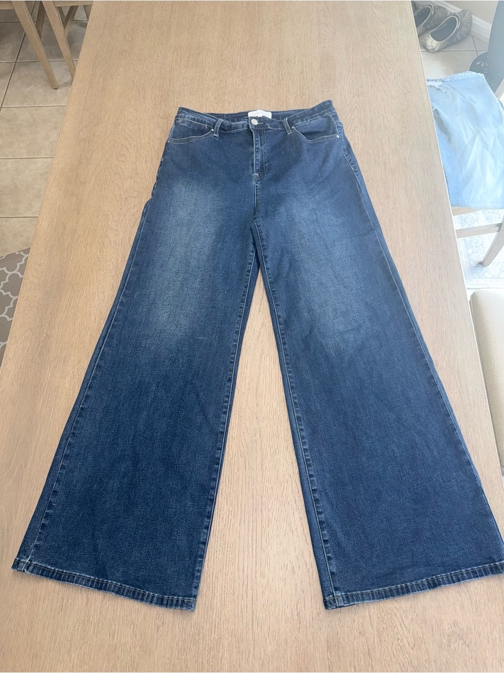 RISEN Dark Wash Wide Leg Flare Jeans Size 15 RDP5375
